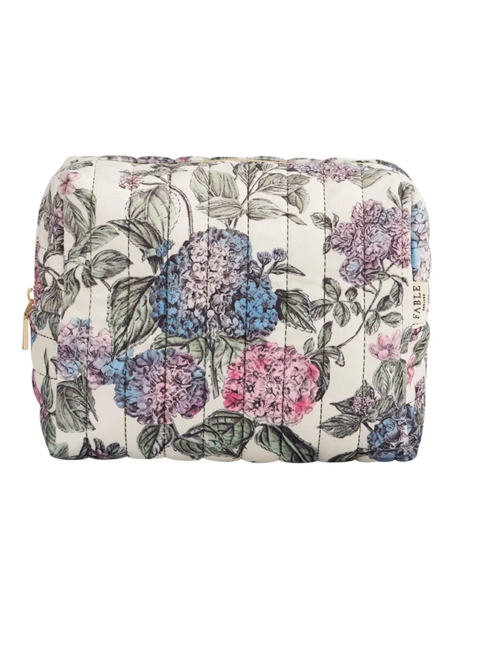 NWT Fable England Hydrangea Large Quilted Makeup Bag Rare
